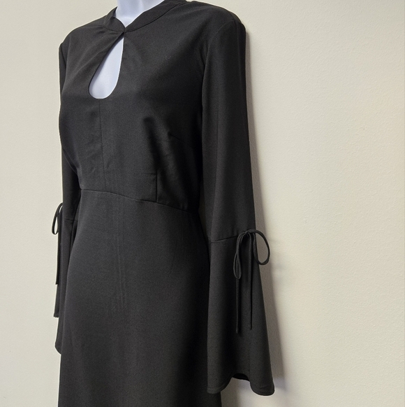 ECI New York Bell Sleeve Fit & Flare Dress Black 14 - Picture 5 of 13